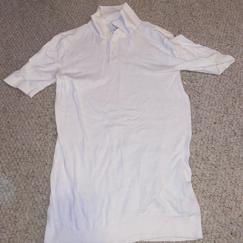 Boys Small White Polo | Collared Shirt | Topman white uniform shirt